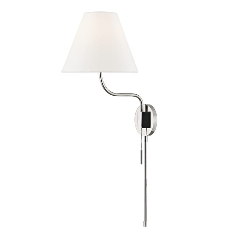 Hudson Valley Lighting Hudson Valley Lighting Mitzi Patti 1 Light Wall Sconce With Plug - Available in 3 Colors Polished Nickel HL240101-PN
