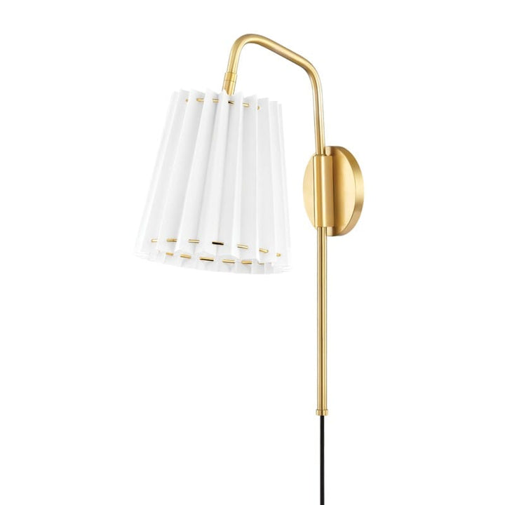 Hudson Valley Lighting Hudson Valley Lighting Mitzi Demi 1 Light Portable Wall Sconce - Available in 2 Colors Aged Brass HL476101-AGB