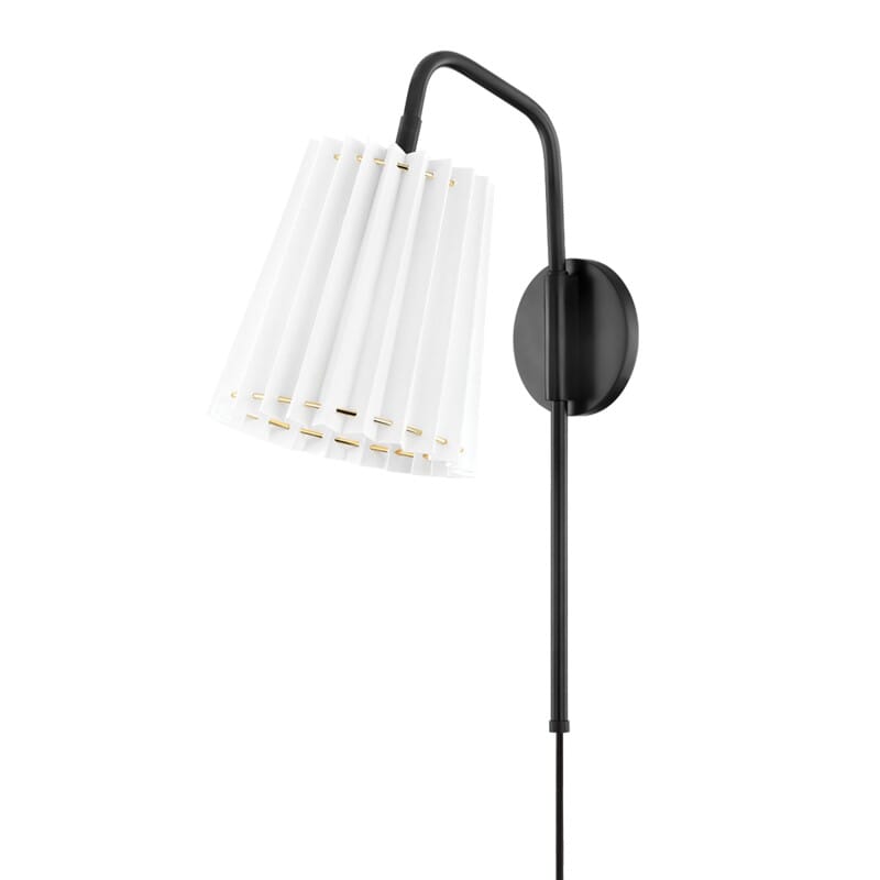 Hudson Valley Lighting Hudson Valley Lighting Mitzi Demi 1 Light Portable Wall Sconce - Available in 2 Colors Soft Black HL476101-SBK