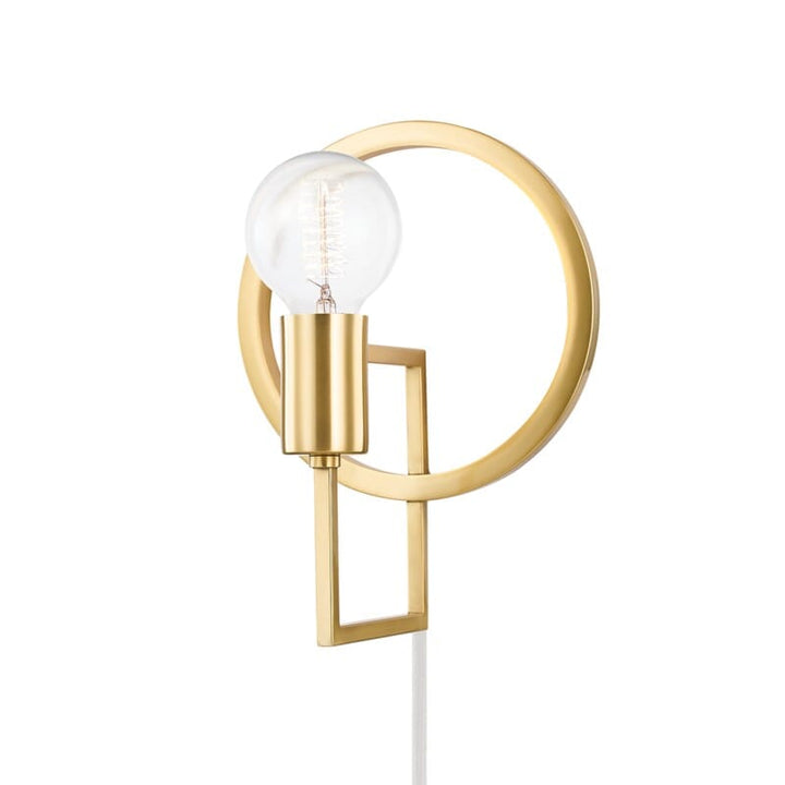 Hudson Valley Lighting Hudson Valley Lighting Mitzi Tory 1 Light Portable Wall Sconce - Available in 3 Colors Aged Brass HL637201-AGB