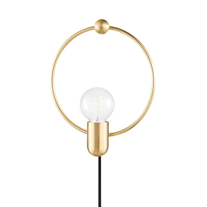 Hudson Valley Lighting Hudson Valley Lighting Mitzi Darcy 1 Light Portable Wall Sconce - Available in 2 Colors Aged Brass HL638201-AGB