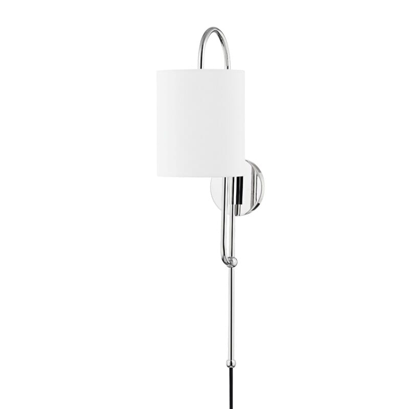 Hudson Valley Lighting Hudson Valley Lighting Mitzi Caroline 1 Light Portable Wall Sconce - Available in 2 Colors Polished Nickel HL641201-PN