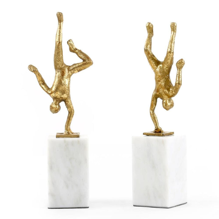 Handstand Statue - Pair - Gold