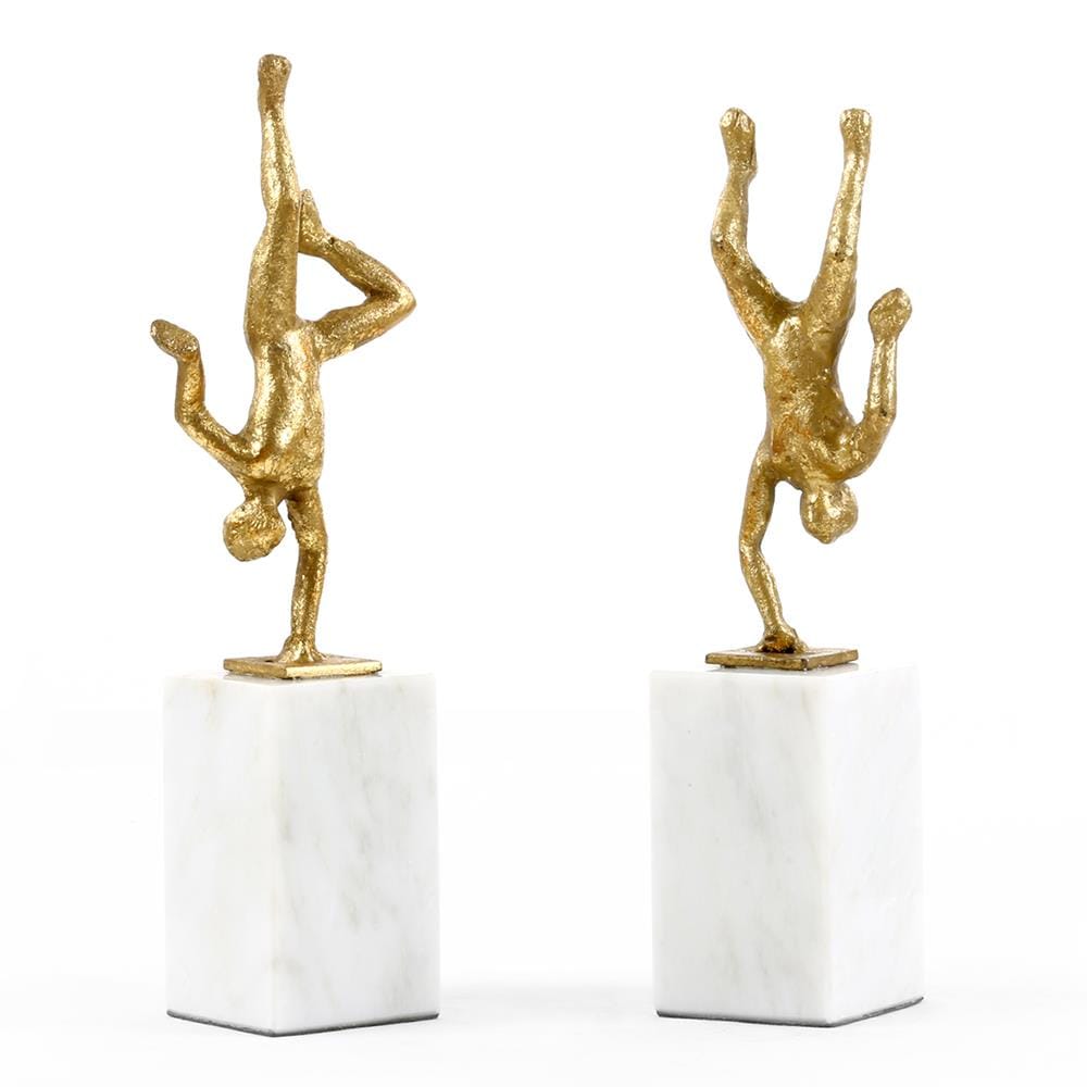 Handstand Statue - Pair - Gold