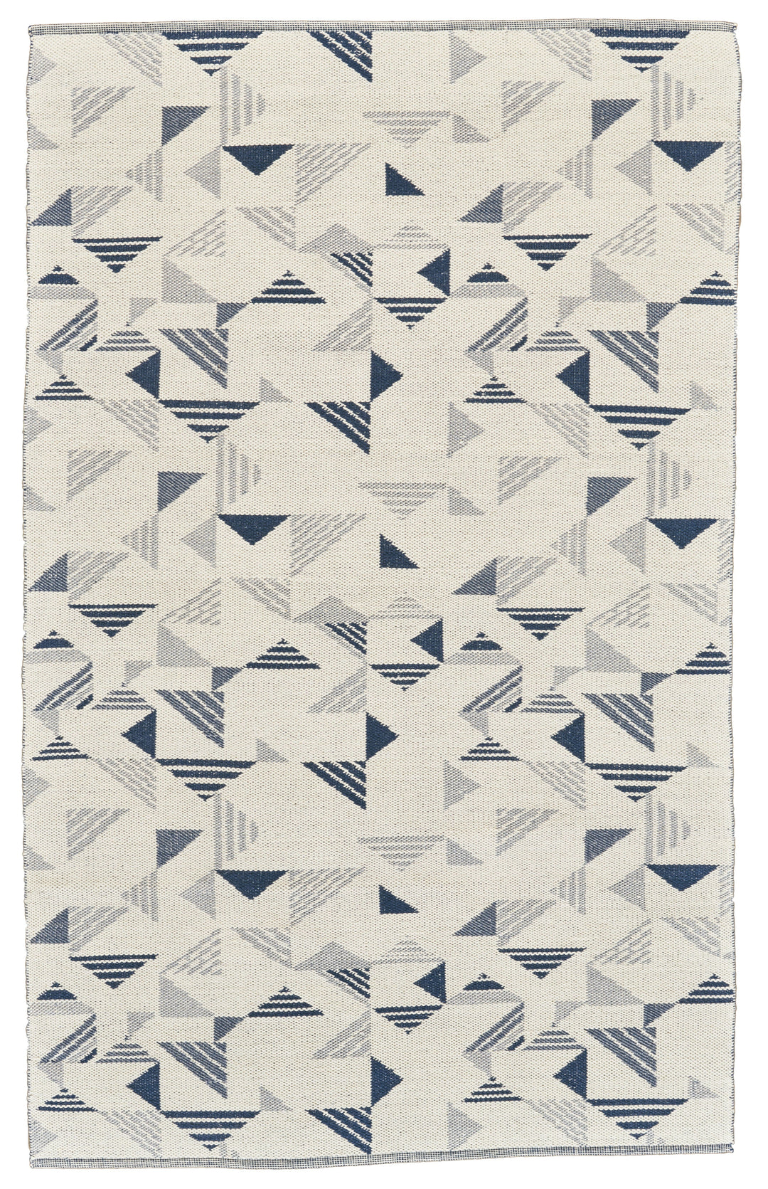 Feizy Feizy Bashia Handmade Linear Wool Rug - Navy & Dusty Blue - Available in 4 Sizes