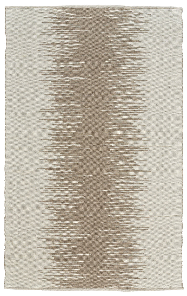Feizy Feizy Bashia Handmade Linear Wool Rug - Ivory & Taupe - Available in 4 Sizes