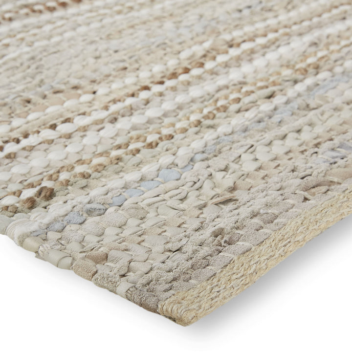 Feizy Feizy Breckin Woven Leather & Cotton Rug - Beige & Tan - Available in 3 Sizes