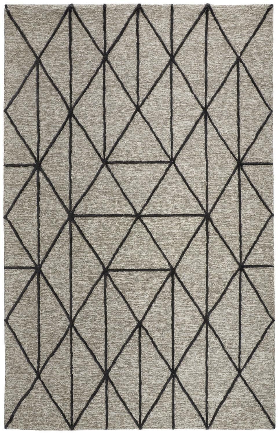 Feizy Feizy Lusk Contemporary Organic Wool Rug - Warm & Charcoal Gray - Available in 4 Sizes
