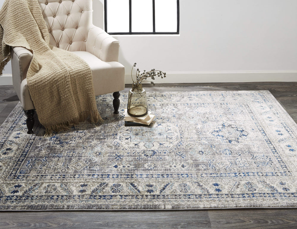 Feizy Feizy Bellini Vintage Bohemian Rug - Gray & Blue - Available in 8 Sizes