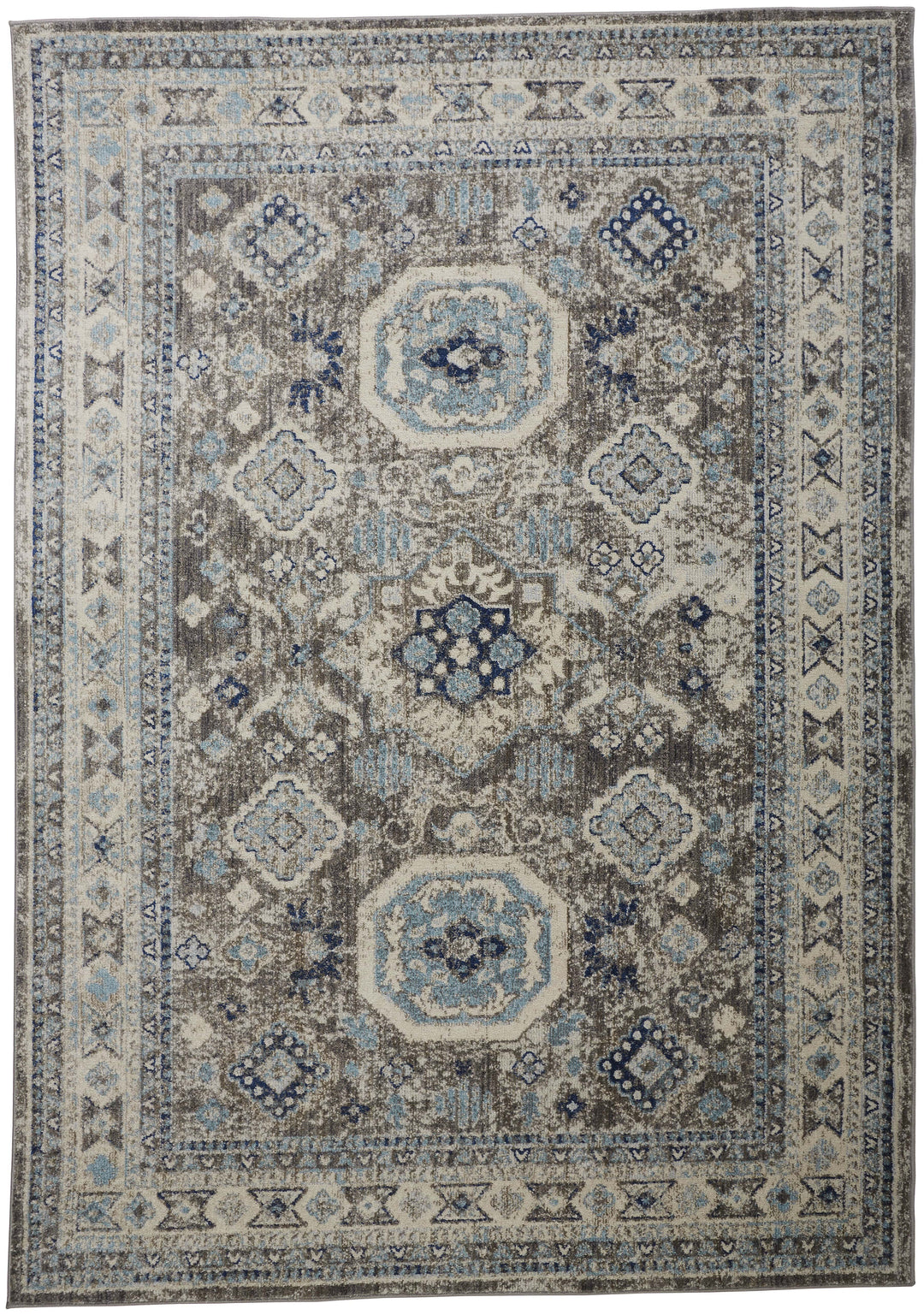 Feizy Feizy Bellini Vintage Bohemian Rug - Delphinium Blue & Gray - Available in 8 Sizes 5'-3" x 7'-6" I78I3137BLUMLTE76