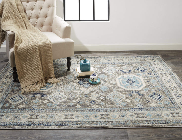 Feizy Feizy Bellini Vintage Bohemian Rug - Delphinium Blue & Gray - Available in 8 Sizes