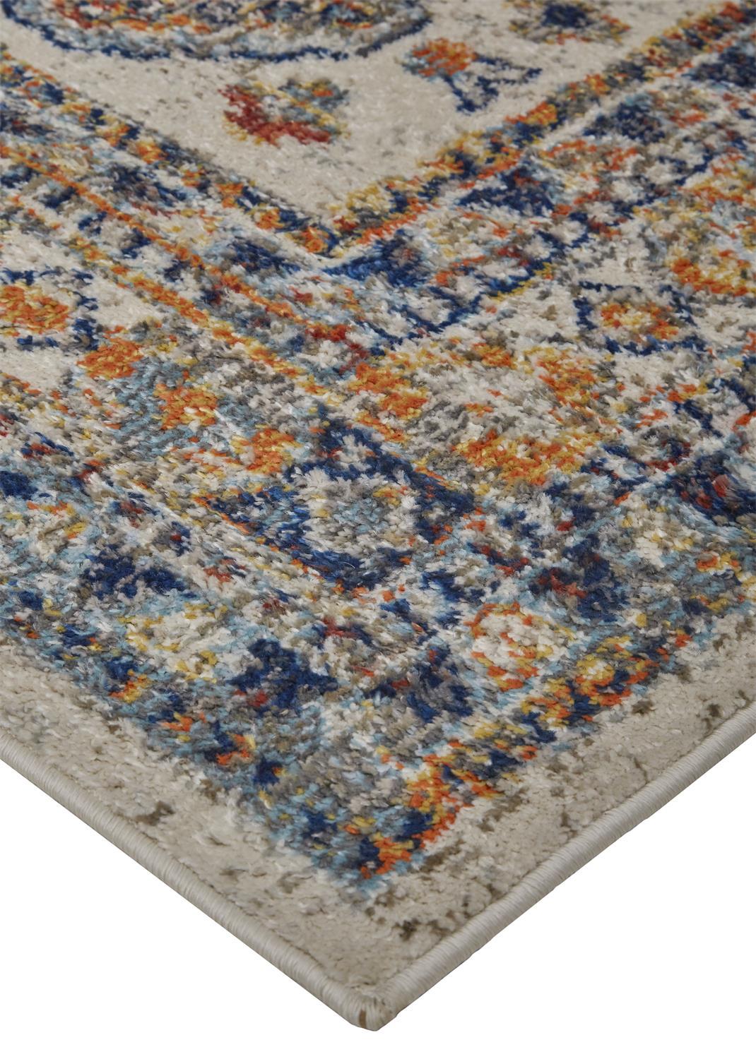 Feizy Feizy Bellini Vintage Bohemian Rug - Bright Orange & Blue - Available in 8 Sizes