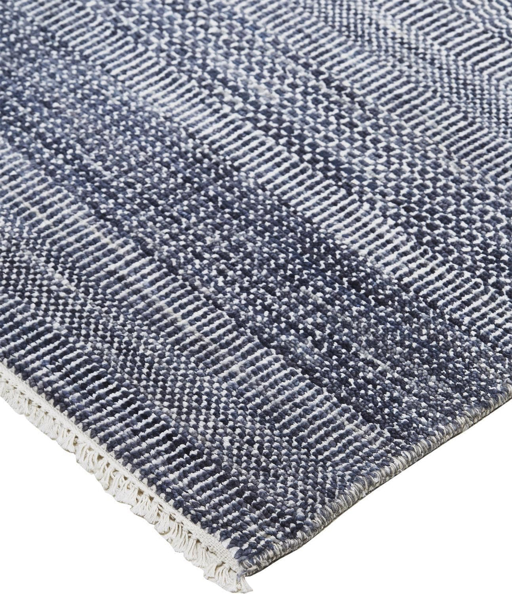 Feizy Feizy Janson Classic Striped Rug - Navy Blue & Silver Gray - Available in 8 Sizes