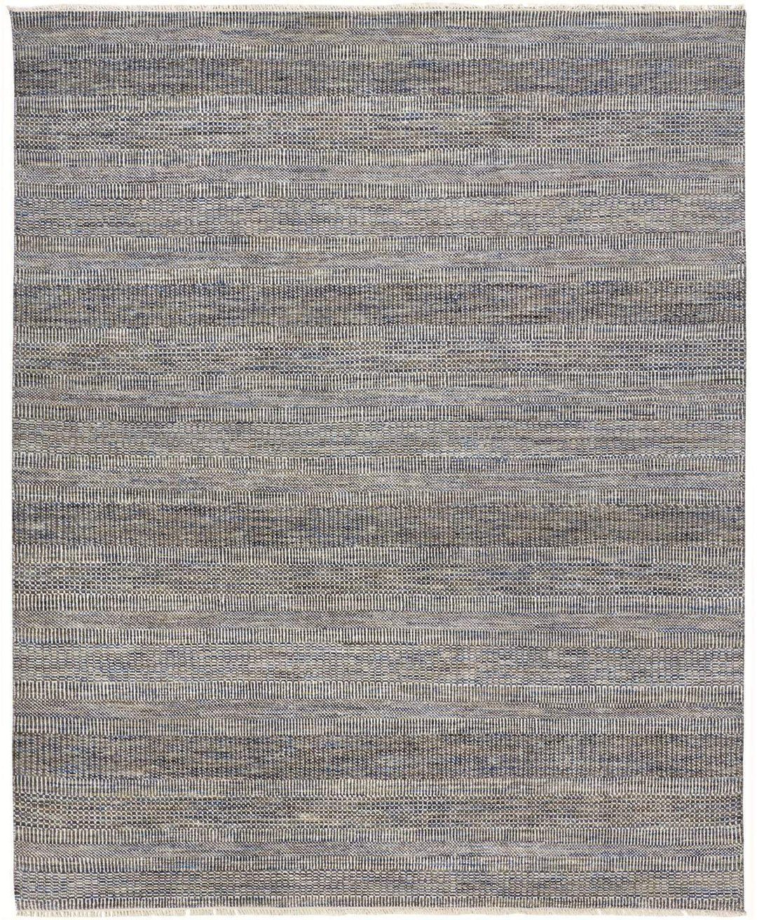 Feizy Feizy Janson Classic Striped Rug - Warm Gray & Bright Blue - Available in 8 Sizes 5'-6" x 8'-6" I92I6064BLU000E50