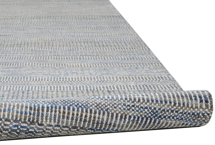 Feizy Feizy Janson Classic Striped Rug - Warm Gray & Bright Blue - Available in 8 Sizes