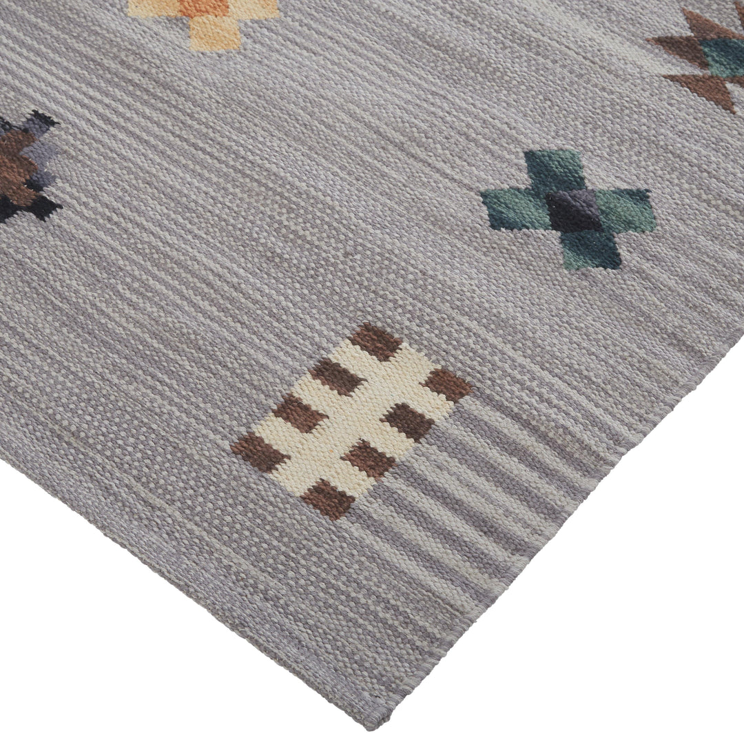 Feizy Feizy Dharma Southwestern Flatweave Rug - Warm Gray & Saffron - Available in 3 Sizes