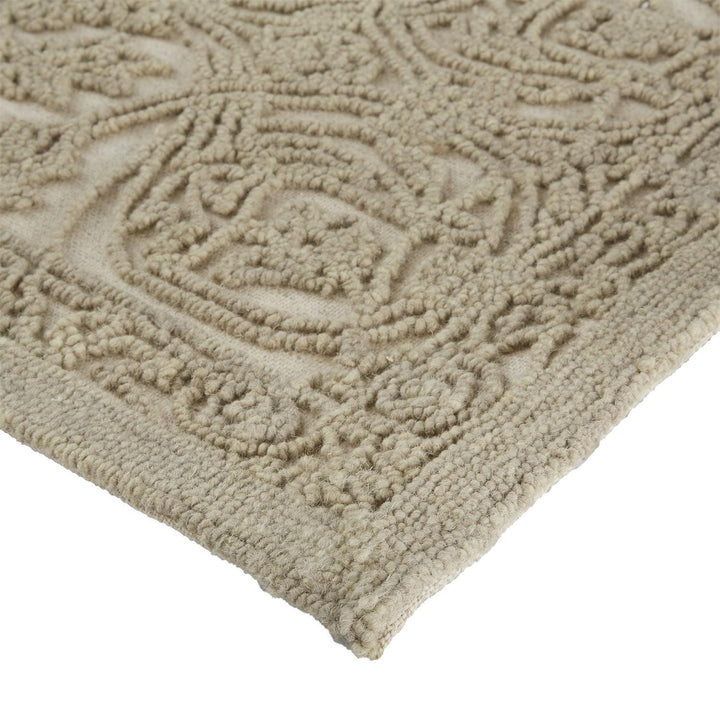Feizy Feizy Isla Geometric Floral High & Low Pile Rug - Tan & Taupe - Available in 3 Sizes