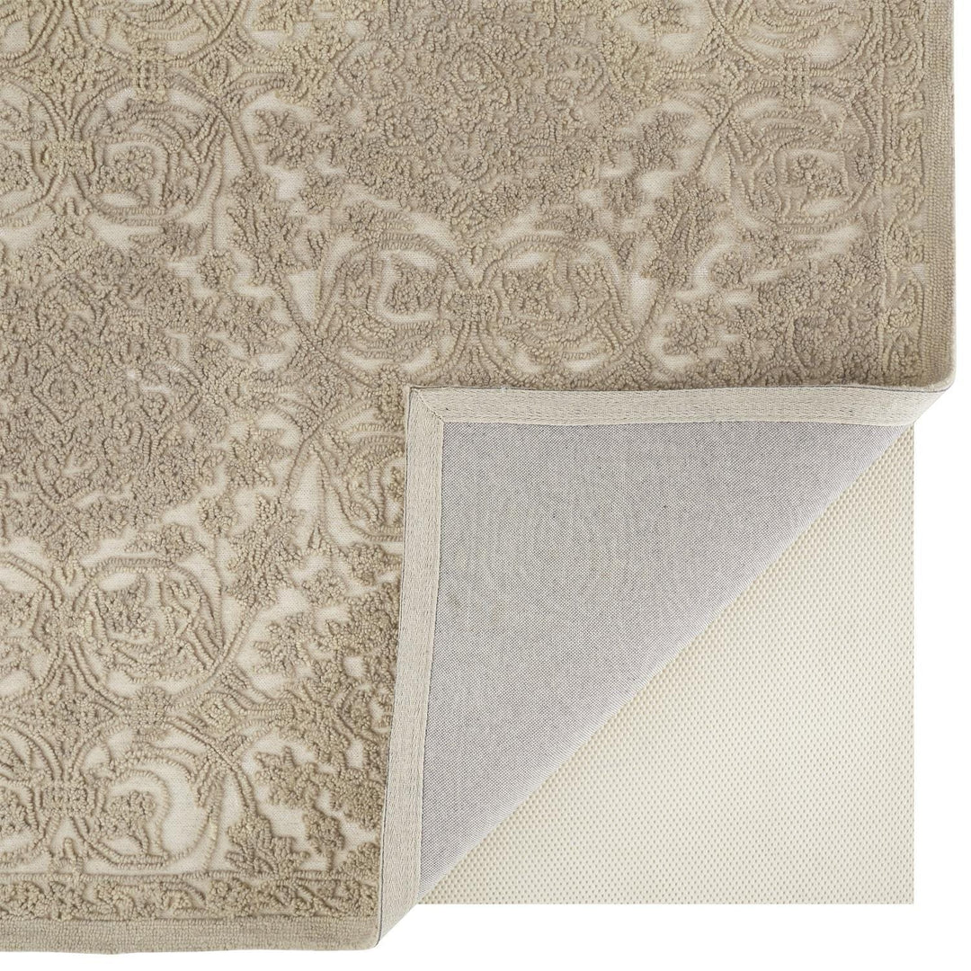 Feizy Feizy Isla Geometric Floral High & Low Pile Rug - Tan & Taupe - Available in 3 Sizes