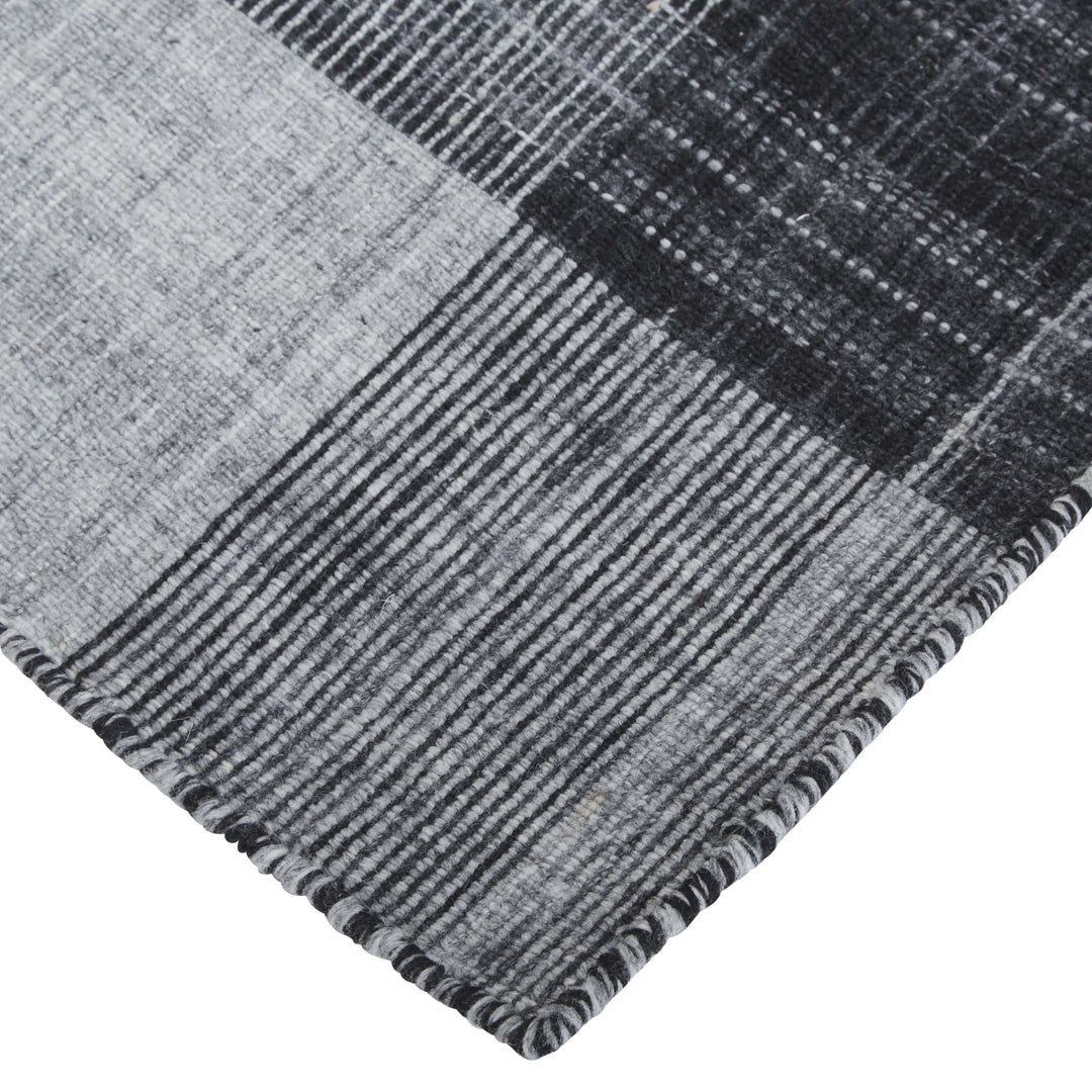 Feizy Feizy Jemma Soft Casual Plaid Handmade Rug Rug - Black & Gray - Available in 4 Sizes