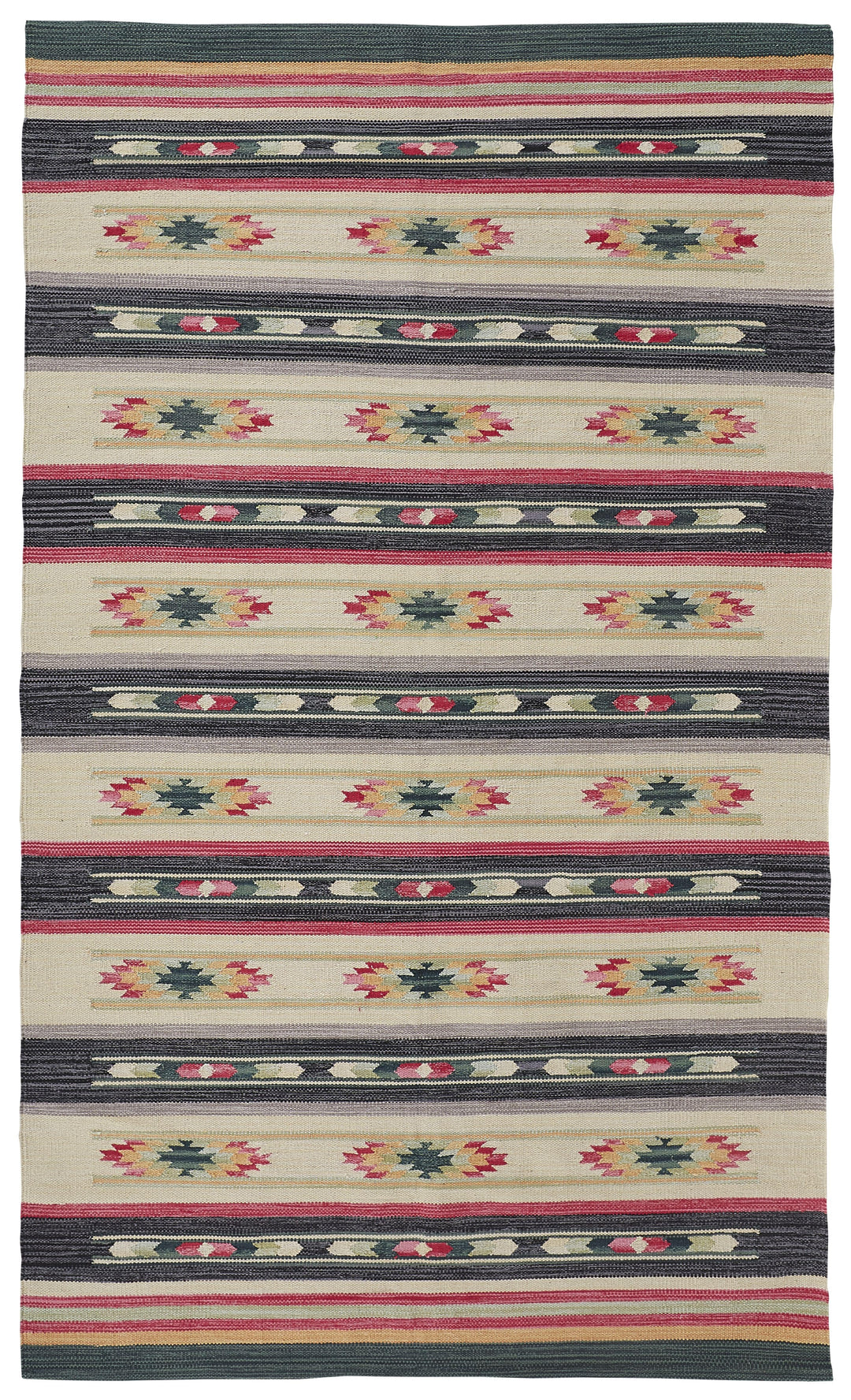 Feizy Feizy Gallvin Navajo Style Ganado Kilim Pattern Rug - Black - Available in 2 Sizes