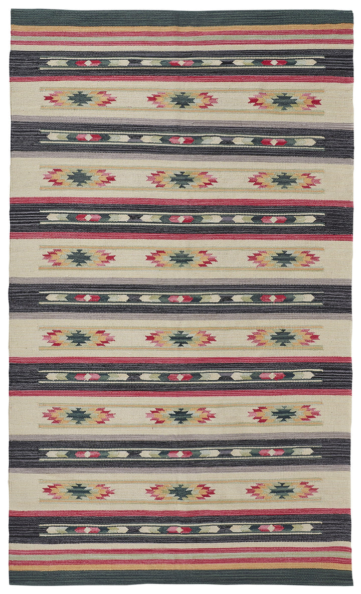 Feizy Feizy Gallvin Navajo Style Ganado Kilim Pattern Rug - Black - Available in 2 Sizes