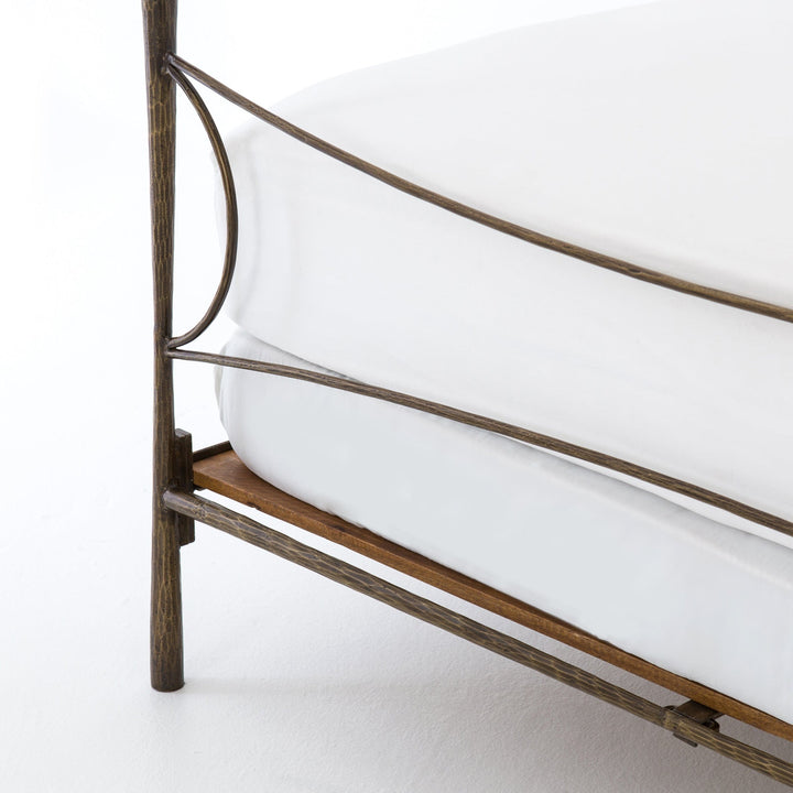 Hortensio Bed - Antique Brass - Available in 2 Sizes