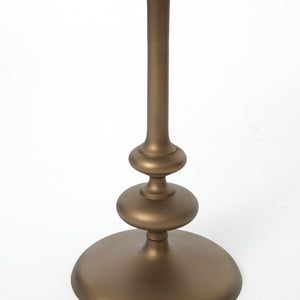 Maisy Matchstick Pedestal Table - Aluminium Matte Brass
