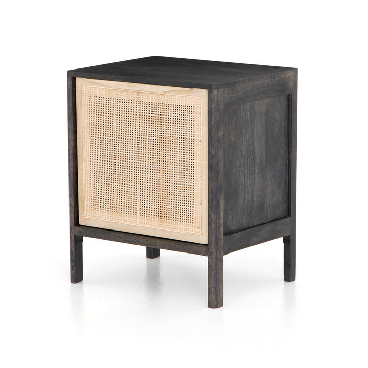 Jamie Right Facing Cane Nightstand - Available in 2 Colors