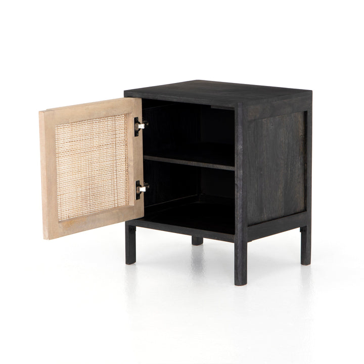 Jamie Left Facing Cane Nightstand - Available in 2 Colors