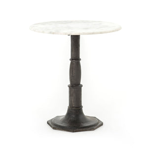 Laureen Side Table - Carbon Wash, Marble Top