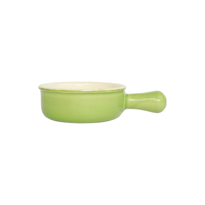 Vietri Vietri Italian Bakers Green Small Round Baker with Large Handle ITB-G2956N