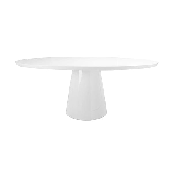 Worlds Away Worlds Away Jefferson Oval Dining Table - Glossy White Lacquer JEFFERSON WH