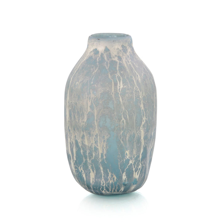 John Richard John Richard Powder Blue Vase With Silver Overlay - Blue JRA-11925