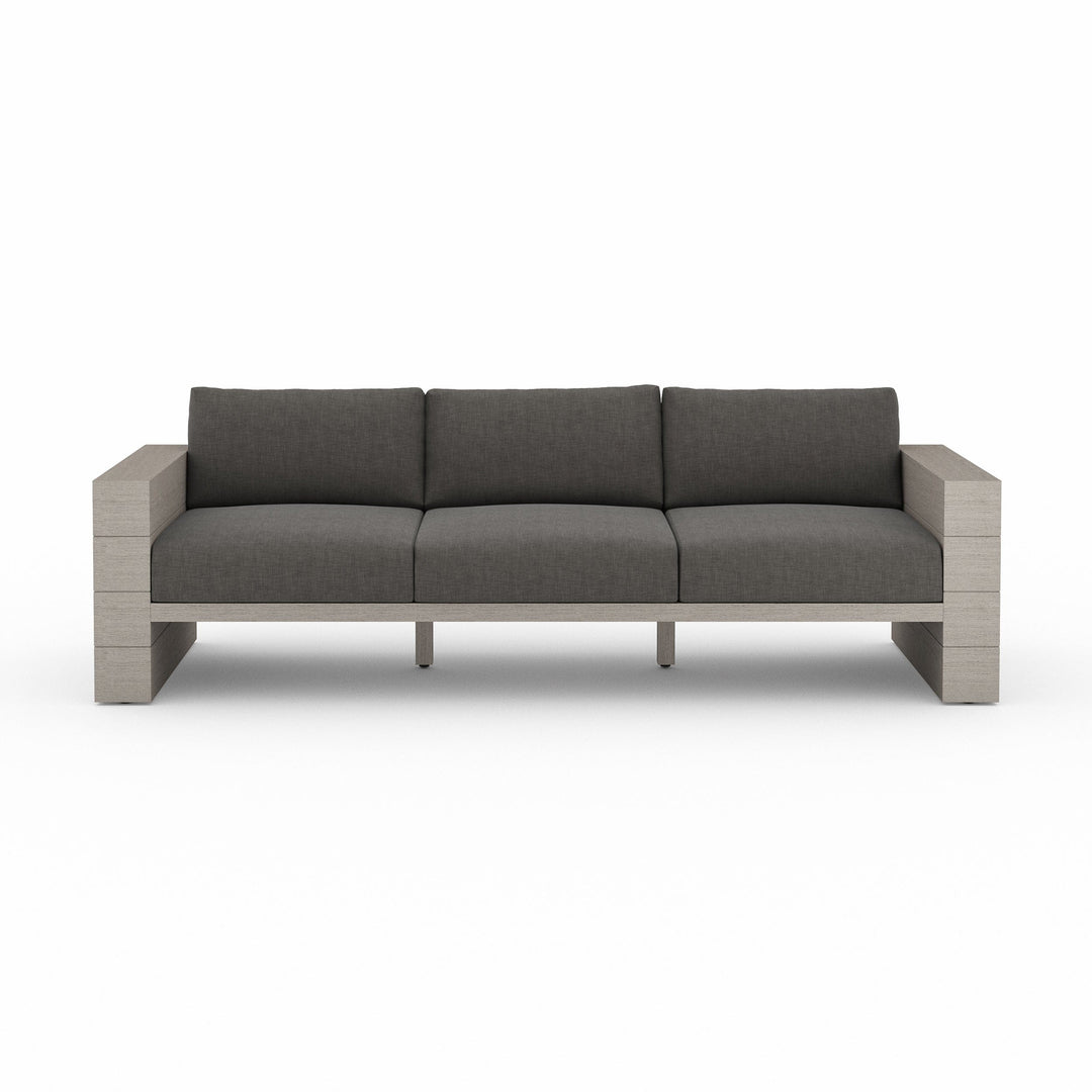 Leighton Outdoor Sofa - 96" - Grey/Charcoal