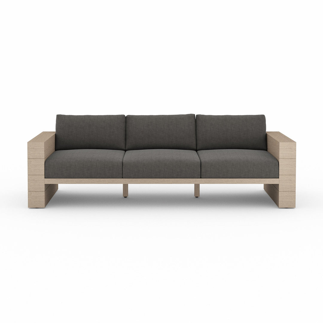 Leighton Outdoor Sofa - 96" - Brown/Charcoal
