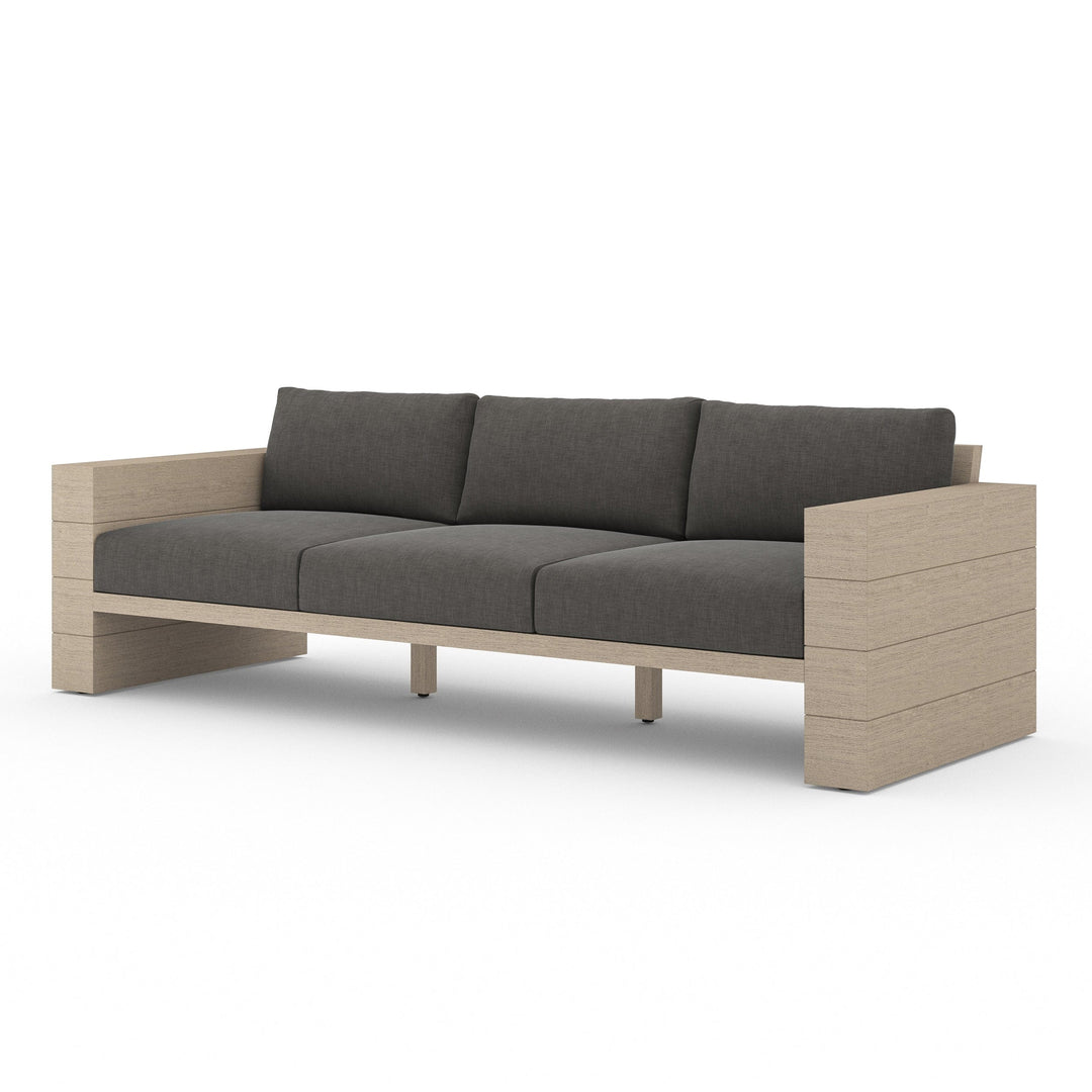 Leighton Outdoor Sofa - 96" - Brown/Charcoal