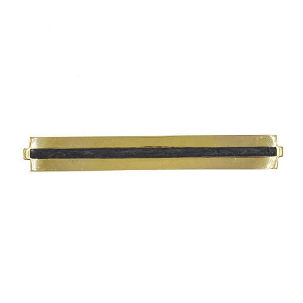 Worlds Away Worlds Away Karl Large Brass Long Handle with Inset Resin in Charcoal - Polished Brass KARL LCHAR