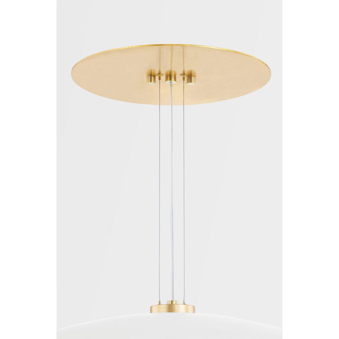 Hudson Valley Lighting Hudson Valley Lighting Brim 1 Light Pendant - Soft White / Gold Leaf - Available in 2 Sizes