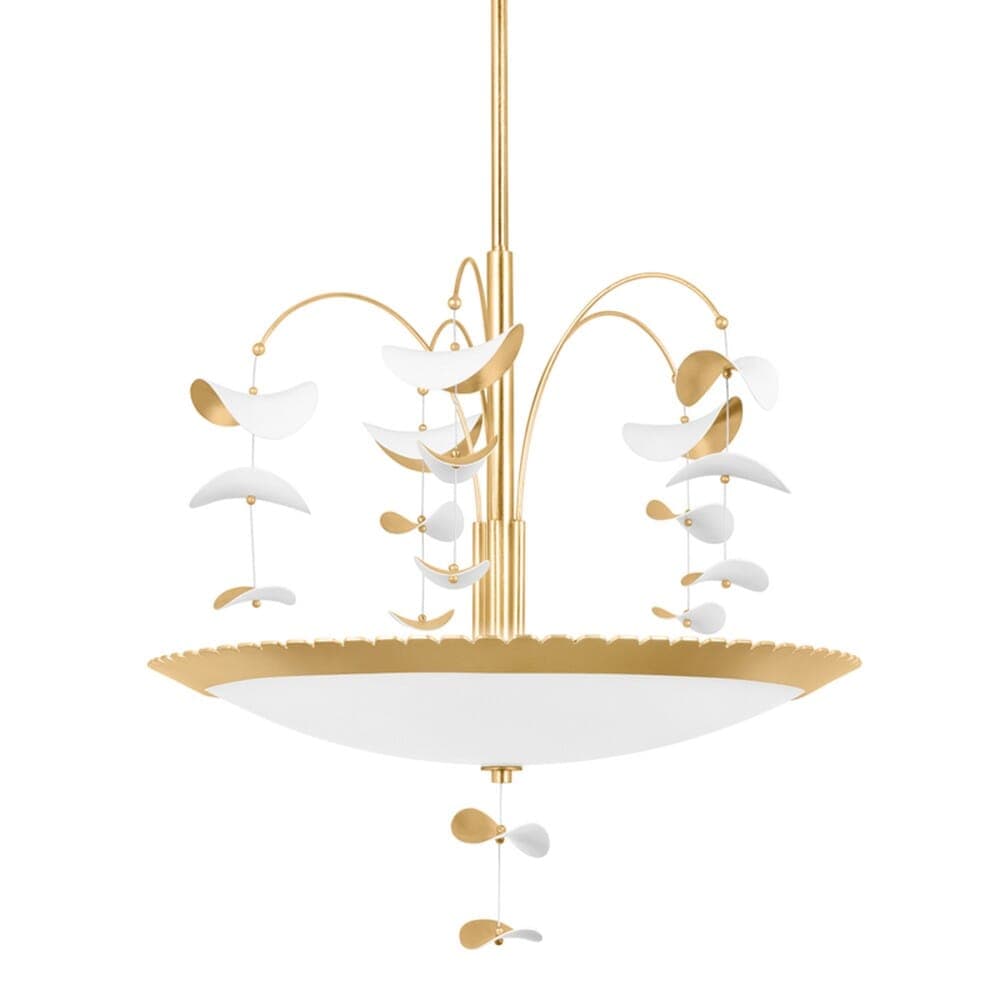 Hudson Valley Lighting Hudson Valley Lighting Paavo 6 Light Small Chandelier - Gold Leaf / Soft White Combo KBS1747806-GL/SWH