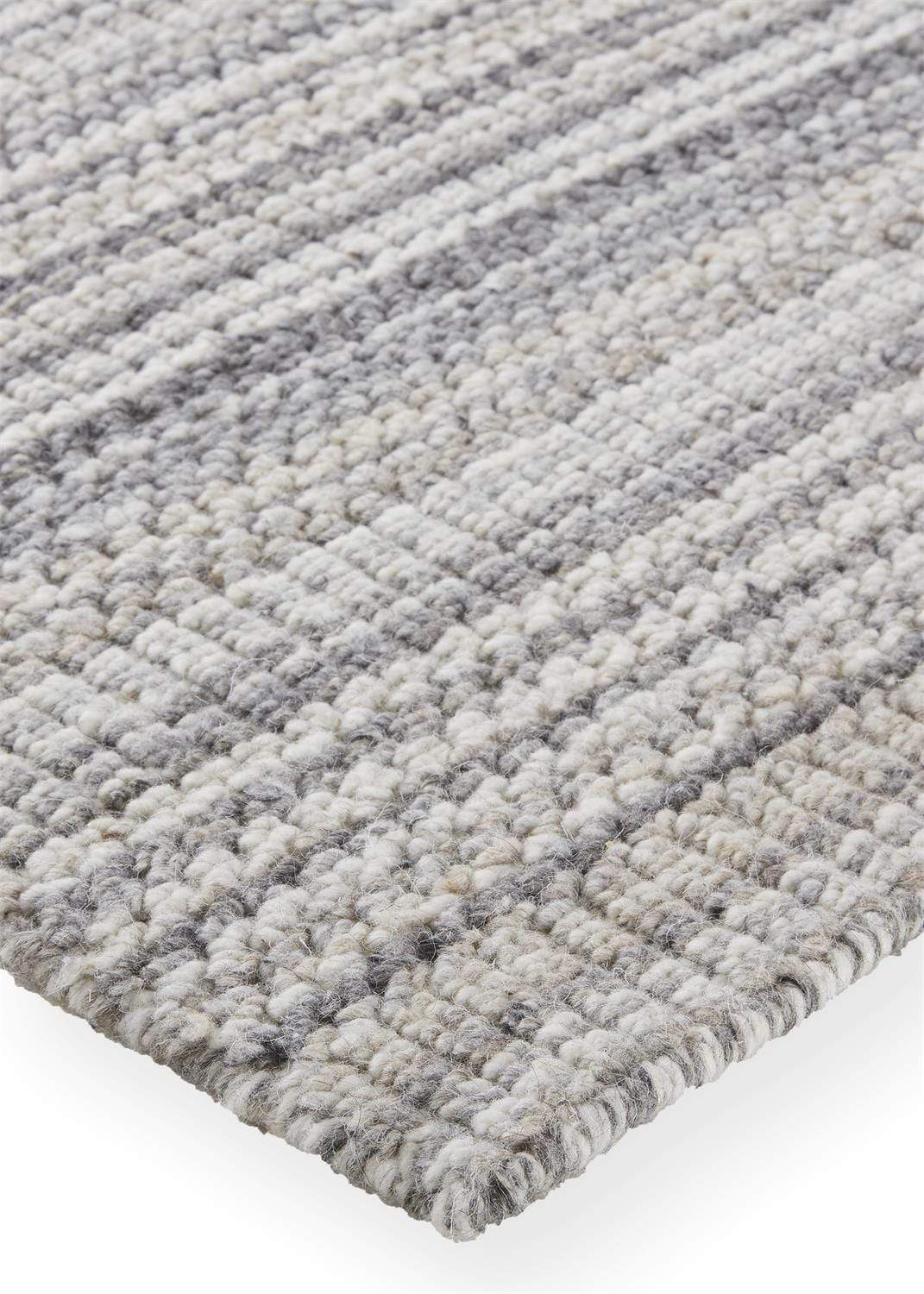 Feizy Feizy Keaton Handmade Wool Neutral Stripe Rug - Tan & Ivory - Available in 6 Sizes