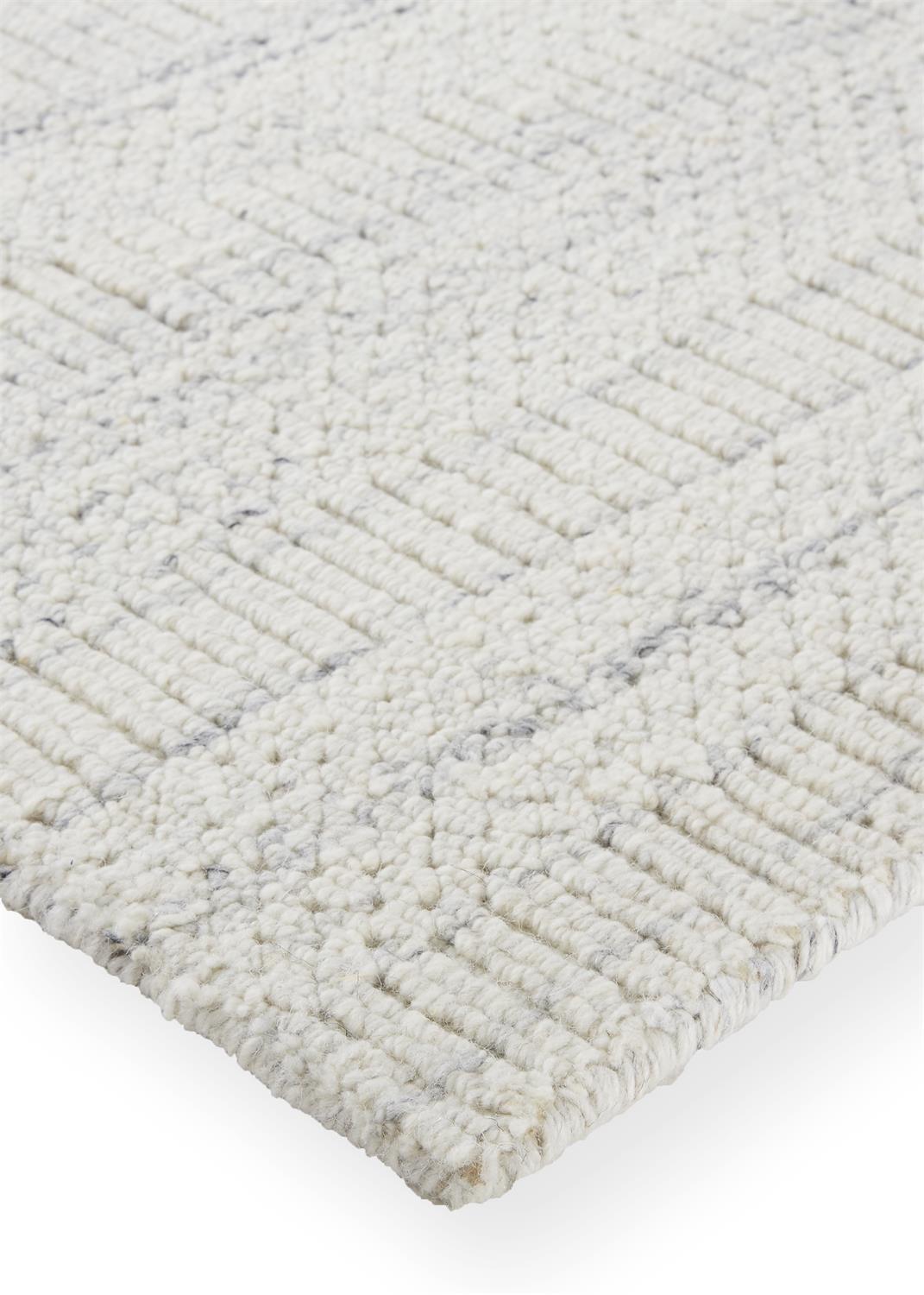Feizy Feizy Keaton Handmade Wool Neutral Stripe Rug - Light Gray - Available in 6 Sizes