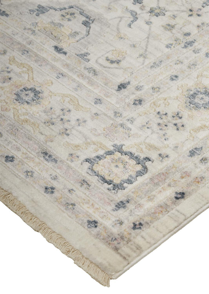 Feizy Feizy Kyra Geometric Floral Rug - Beige & Indigo - Available in 7 Sizes