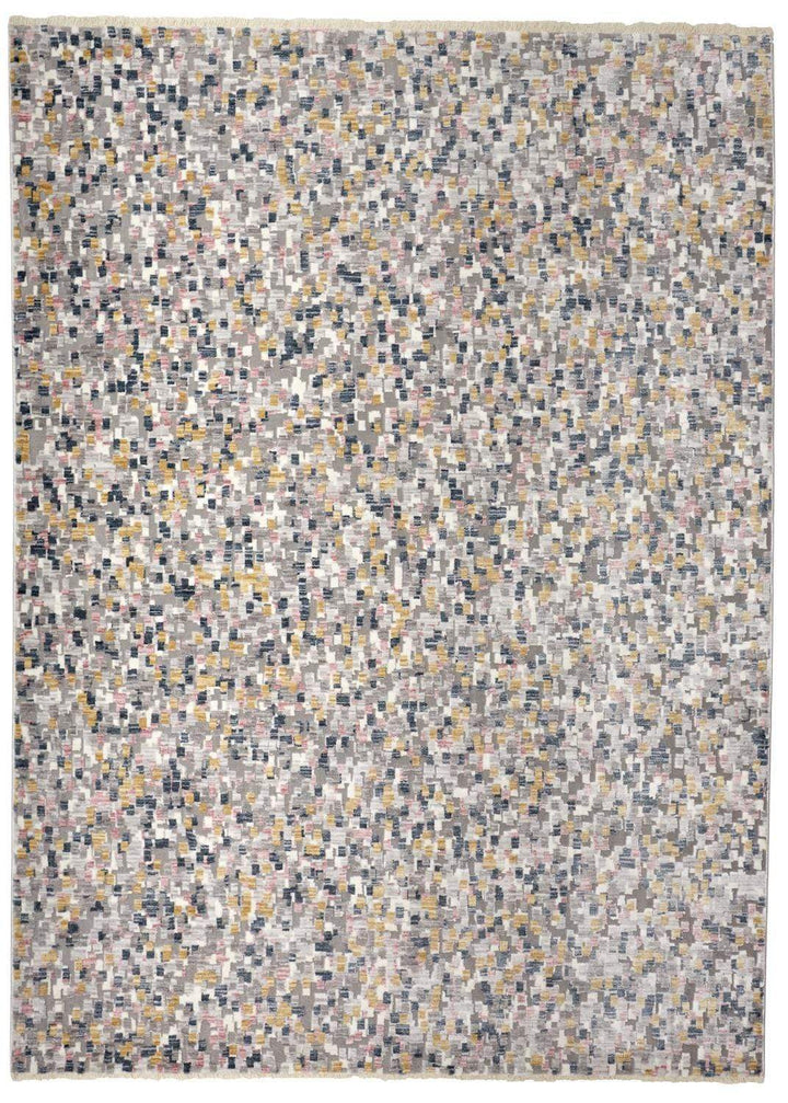 Feizy Feizy Kyra Mosaic Abstract Rug - Gray & Blue - Available in 7 Sizes 3'-6" x 5'-6" KYR3855FIVYBLUC50