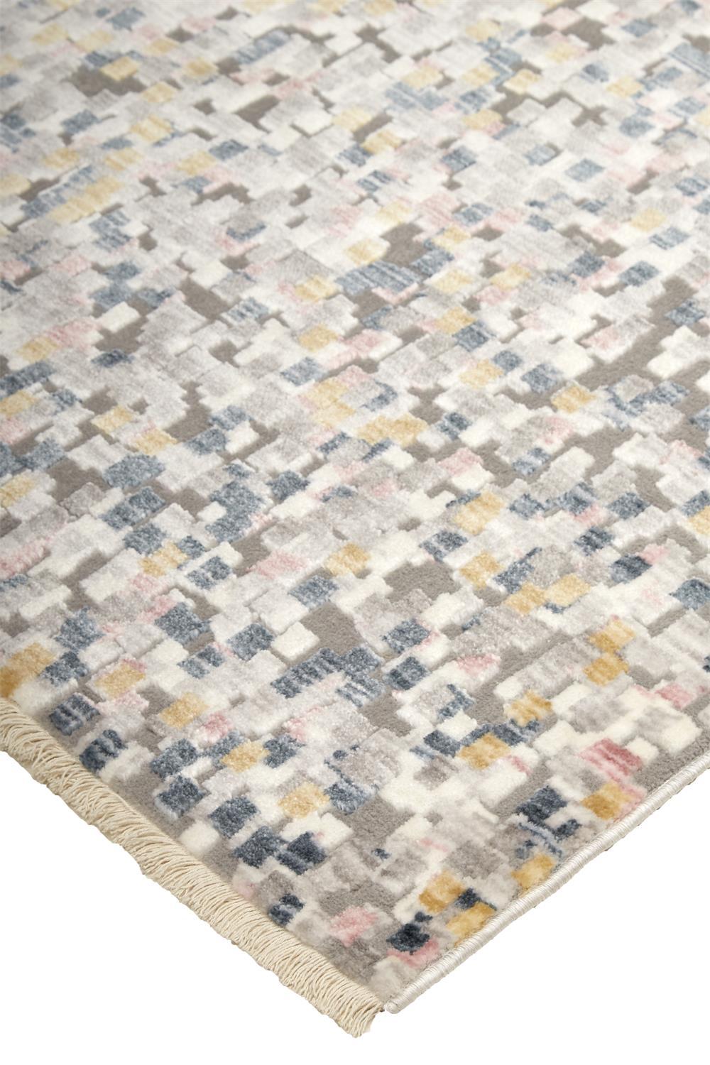 Feizy Feizy Kyra Mosaic Abstract Rug - Gray & Blue - Available in 7 Sizes