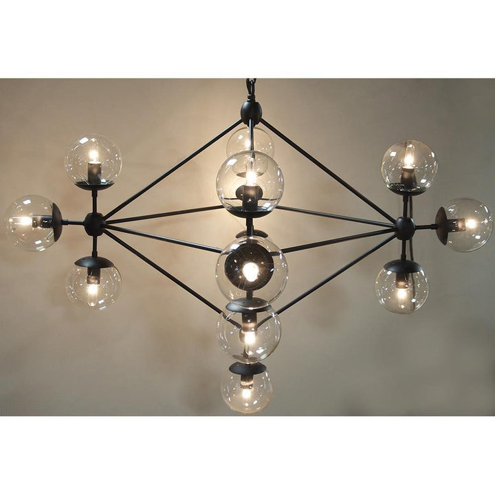 Paxton Small Black Metal Chandelier