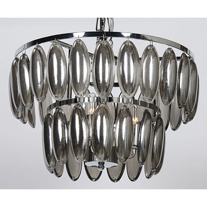 Chiara Chandelier - Small - Chrome Finish and Glass