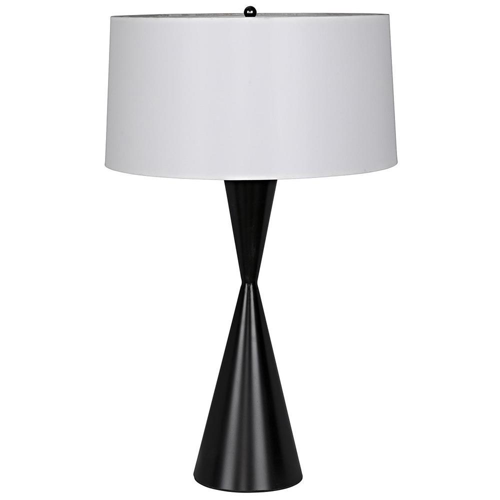 Polonius Black Table Lamp with Shade