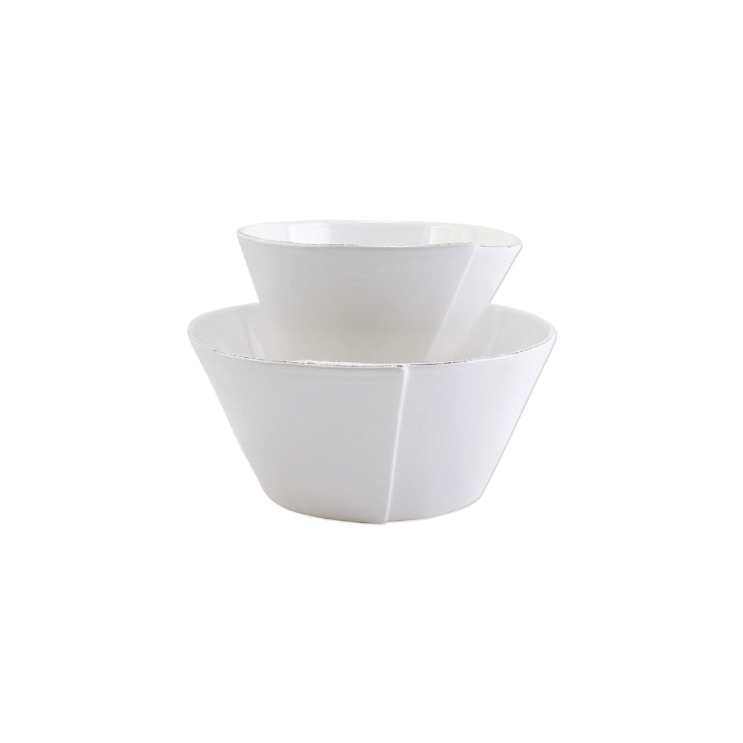 Vietri Vietri Lastra White 2-Piece Serving Bowls Set LAS-2600W-SET 