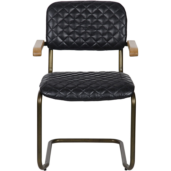 Antelope Arm Chair - Vintage Black Leather