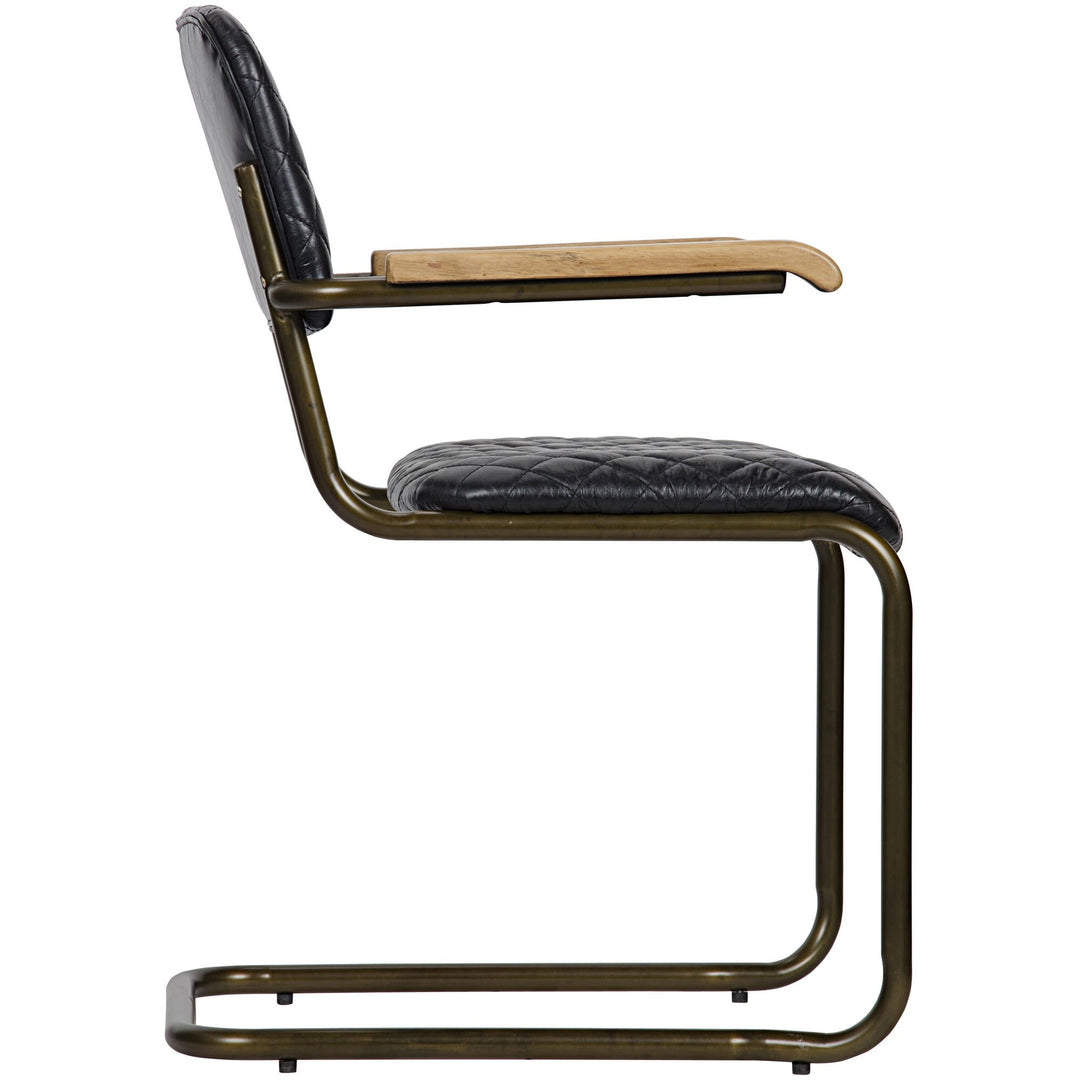 Antelope Arm Chair - Vintage Black Leather